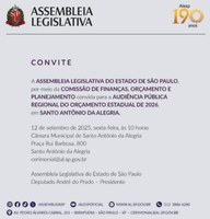 CONVITE - AUDIÊNCIA PÚBLICA REGIONAL DO ORÇAMENTO ESTADUAL 2026