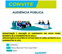 CONVITE ! - AUDIÊNCIA PÚBLICA