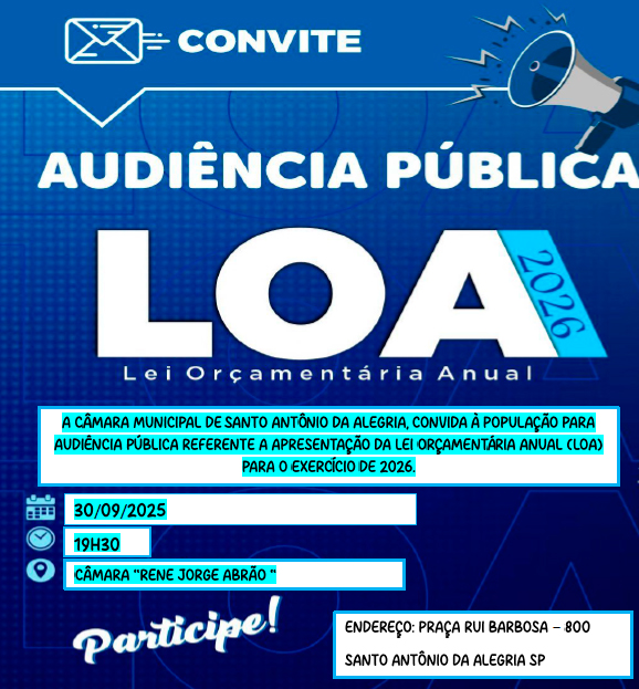 CONVITE - LOA 2026 - AUDIÊNCIA PÚBLICA